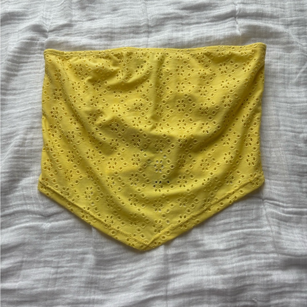 Urban Outfitters Yellow Eyelet Bandana